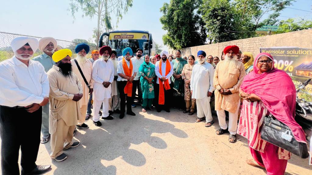 Chief Ministers Pilgrimage Scheme MLA Kulwant Singh flags off the 33rd and 34th buses